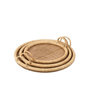Voir la diapositive 3 : Paris Prix Lot de 3 Plateaux de Service  Rotin  48cm Naturel