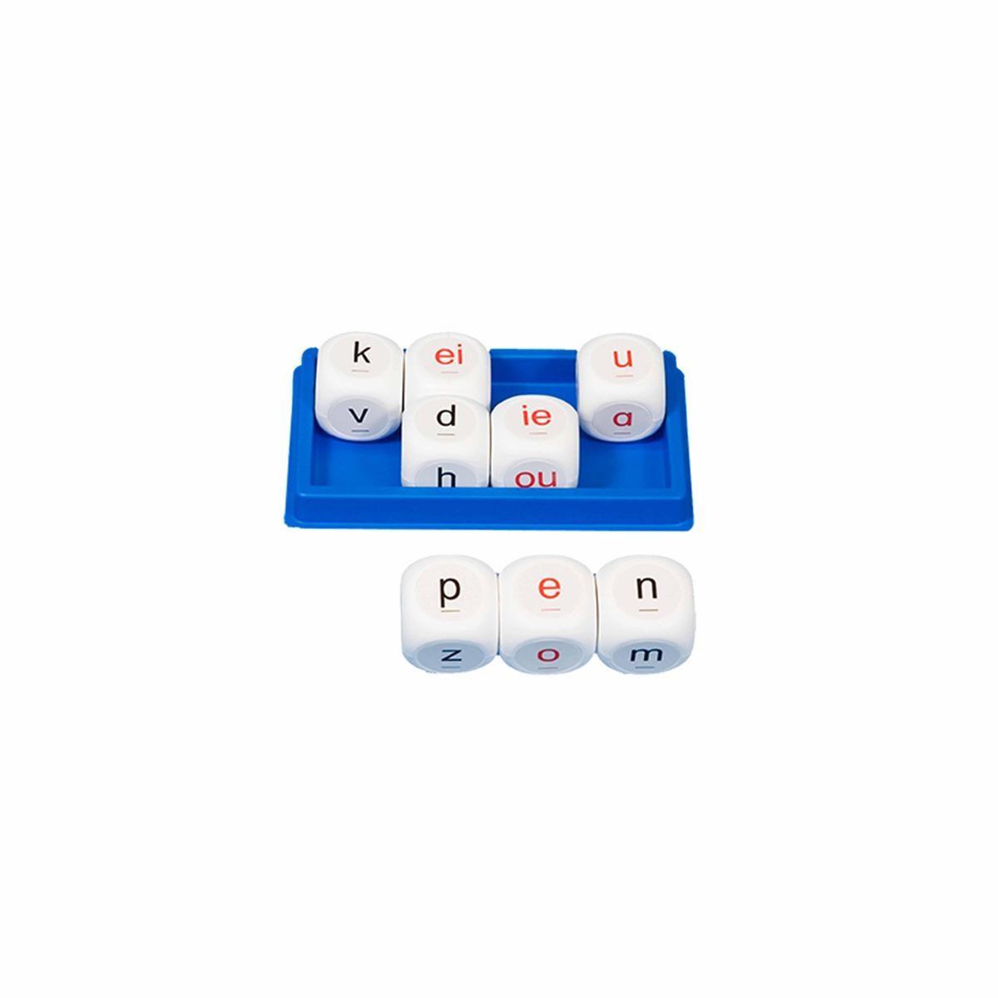 Voir la diapositive 2 : EDUCO Dé - lettres et graphèmes — 45 mm — 8 pièces