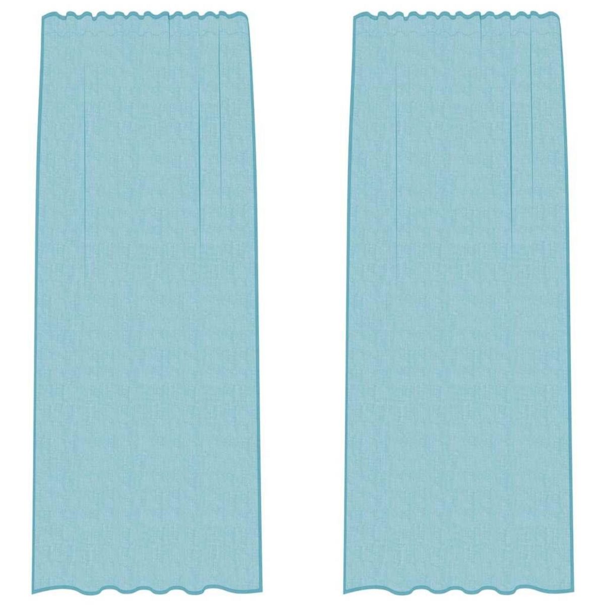 VIDAXL Rideaux en voile avec boucles 2 pcs turquoise 140x245 cm