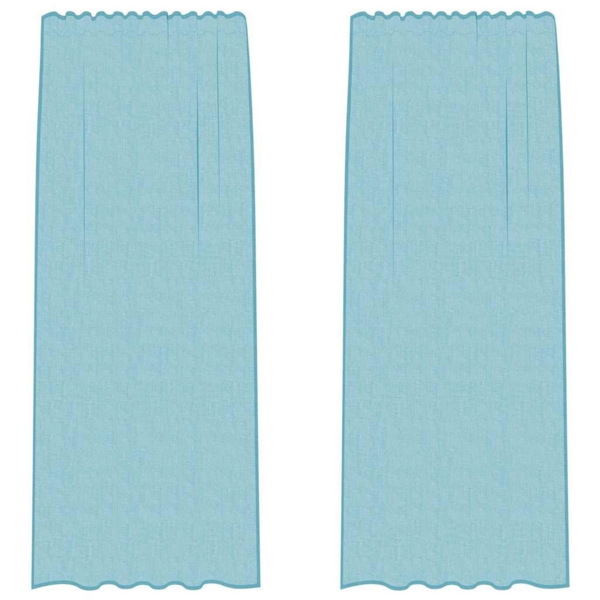 VIDAXL Rideaux en voile avec boucles 2 pcs turquoise 140x245 cm