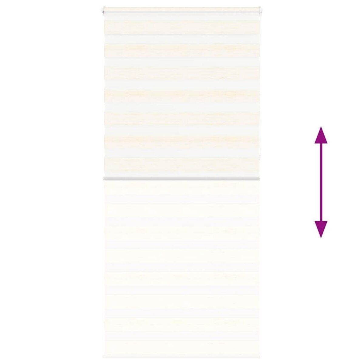 VIDAXL Store zebre beige marbre largeur du tissu 95,9 cm polyester