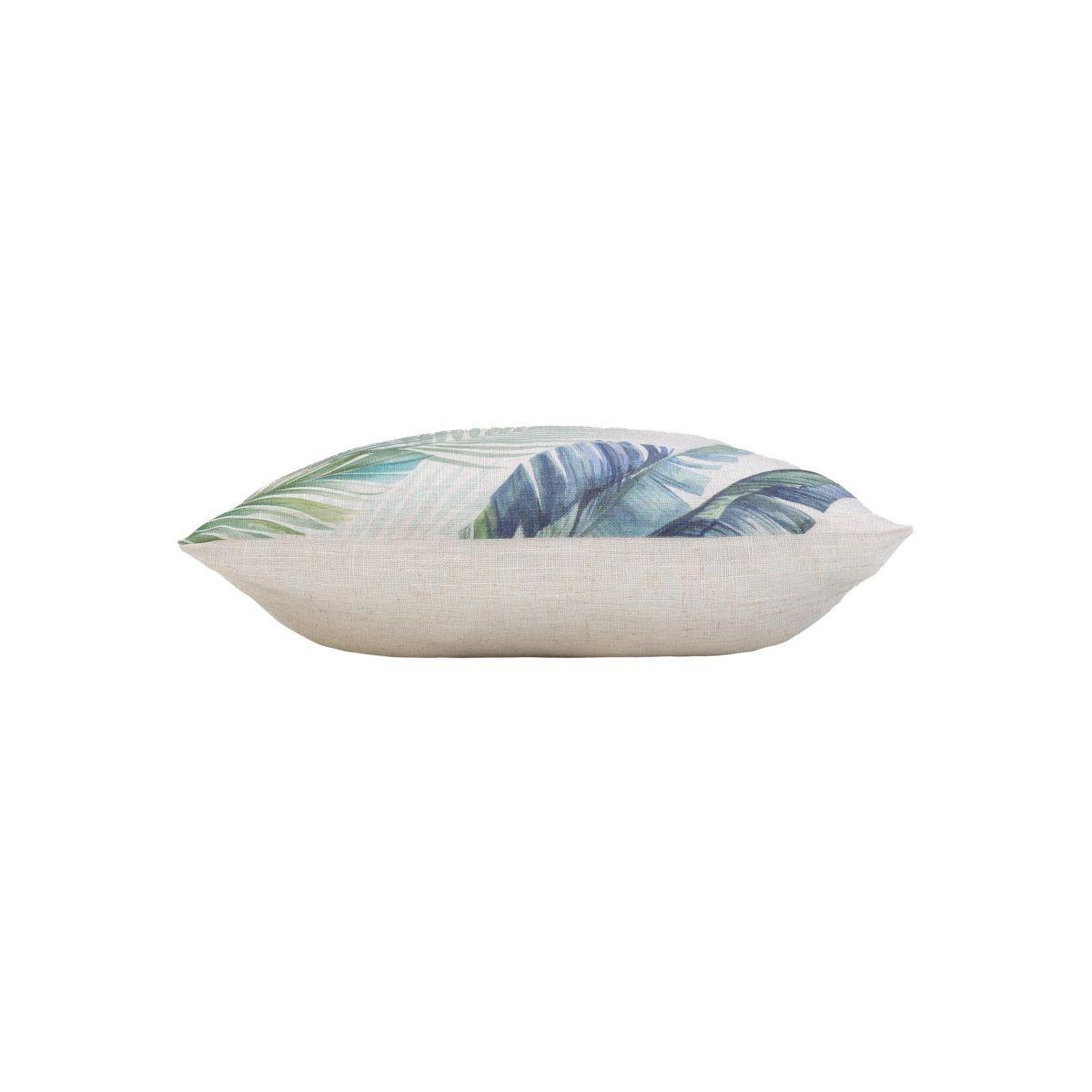 Voir la diapositive 2 : Douceur d'Intérieur Coussin déco imprimé  native  45x45cm vert