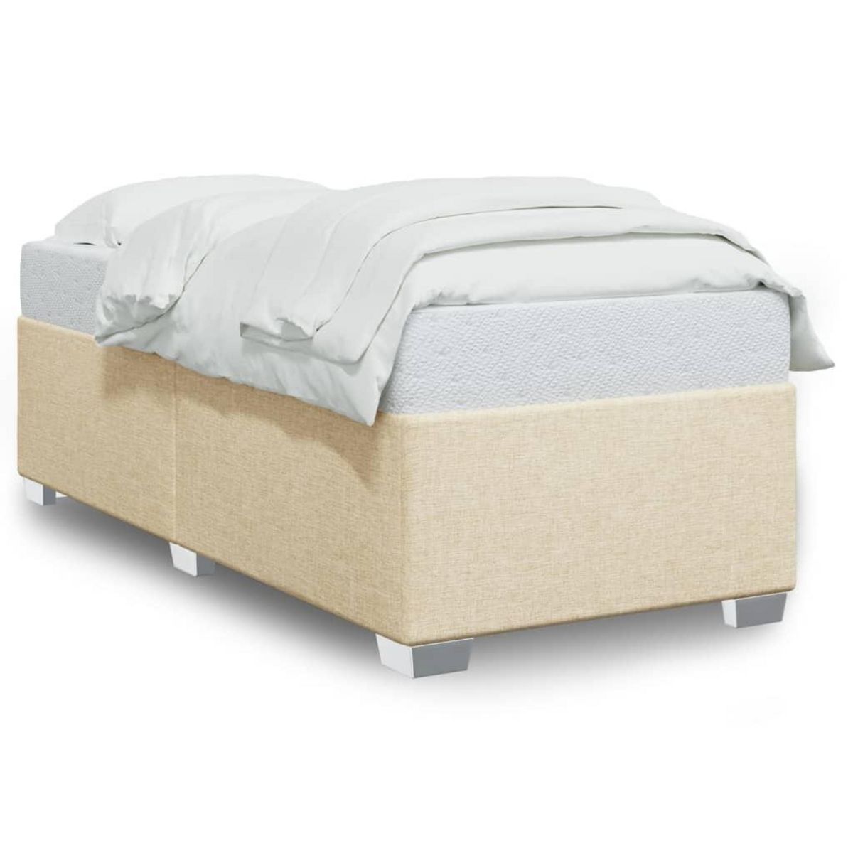 VIDAXL Cadre de lit sans matelas creme 100x200 cm tissu