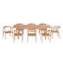Voir la diapositive 6 : Rendez vous déco Table et chaises de jardin 8 personnes en teck massif-Kora