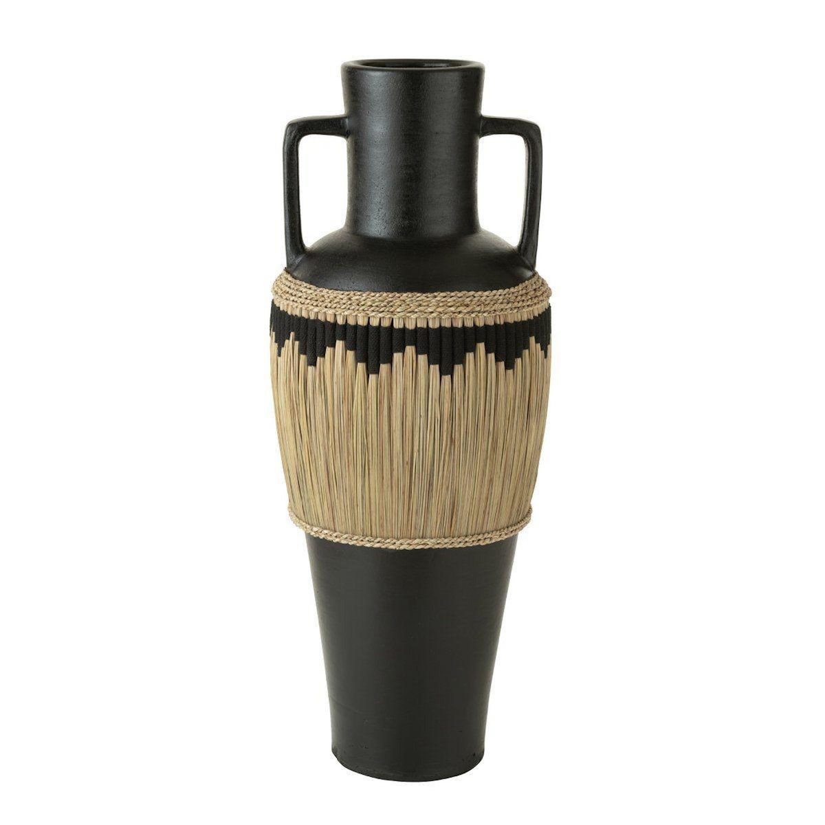 Paris Prix Vase Amphore Design  Herbes  100cm Noir