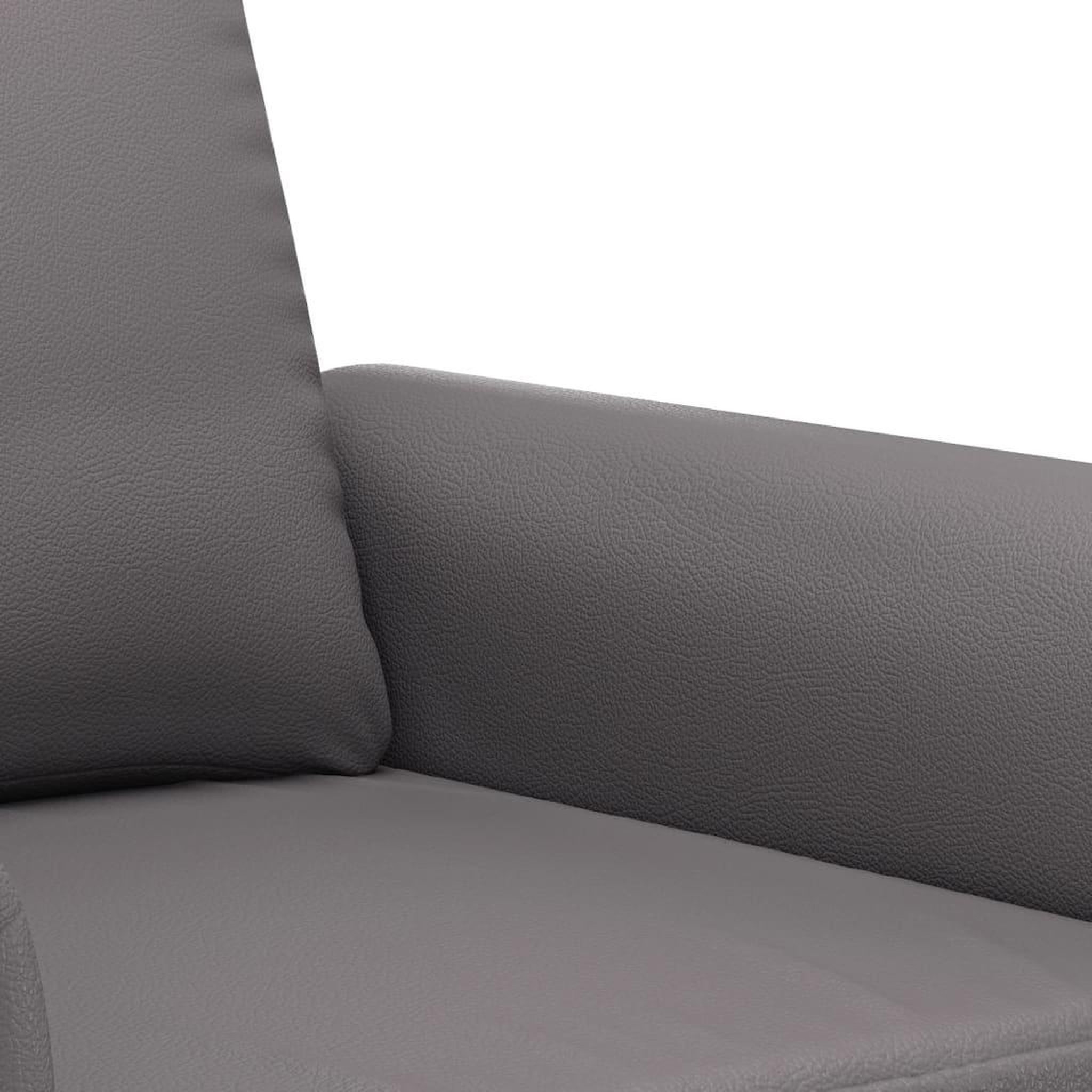 Voir la diapositive 5 : VIDAXL Ensemble de canapes 2 pcs avec coussins Gris Similicuir