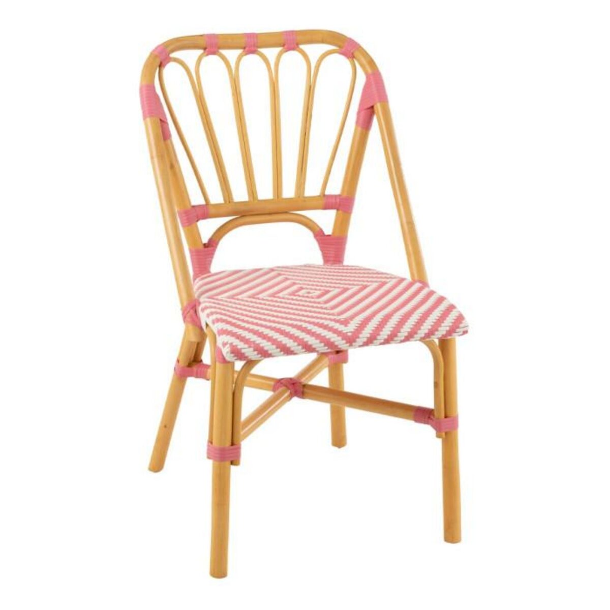 Paris Prix Chaise en Rotin  Danial  85cm Rose
