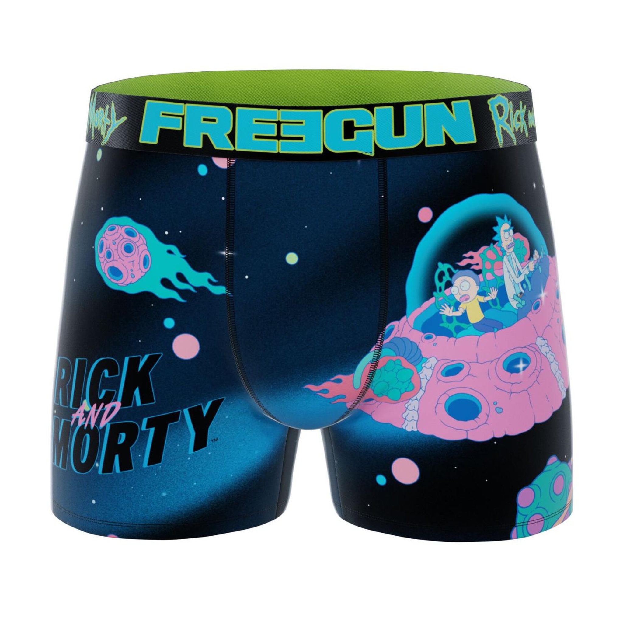 Voir la diapositive 5 : FREEGUN Lot de 3 boxers homme rick and morty