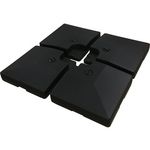 Habitat et Jardin 4 Dalles à lester pour gros parasol déporté - 4 x 3 - 104 KG - Noir