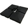 Voir la diapositive 1 : Habitat et Jardin 4 Dalles à lester pour gros parasol déporté - 4 x 3 - 104 KG - Noir