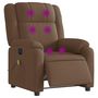 Voir la diapositive 3 : VIDAXL Fauteuil inclinable de massage electrique marron tissu