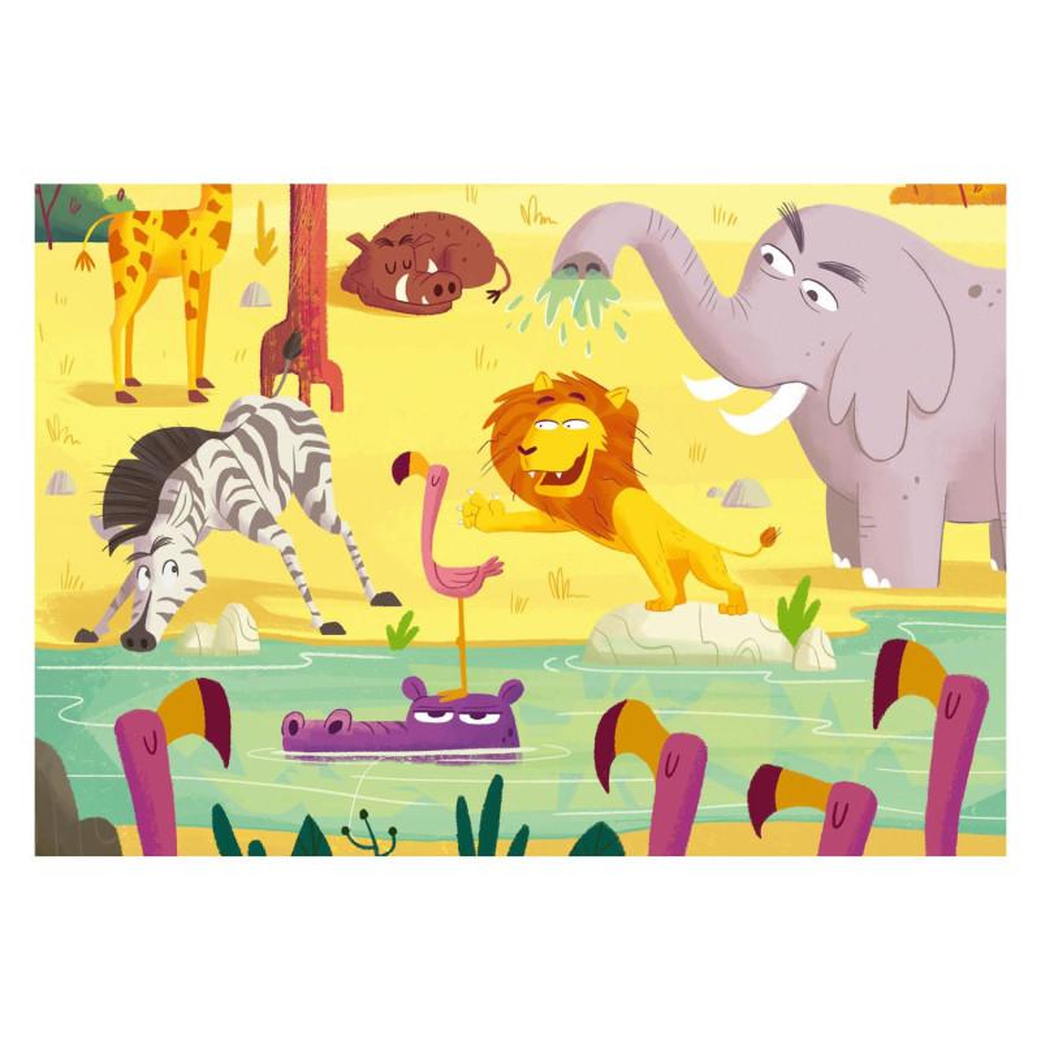 Voir la diapositive 3 : RAVENSBURGER Ravensburger Puzzle & Play - Safari Time, 2x24st. 55944