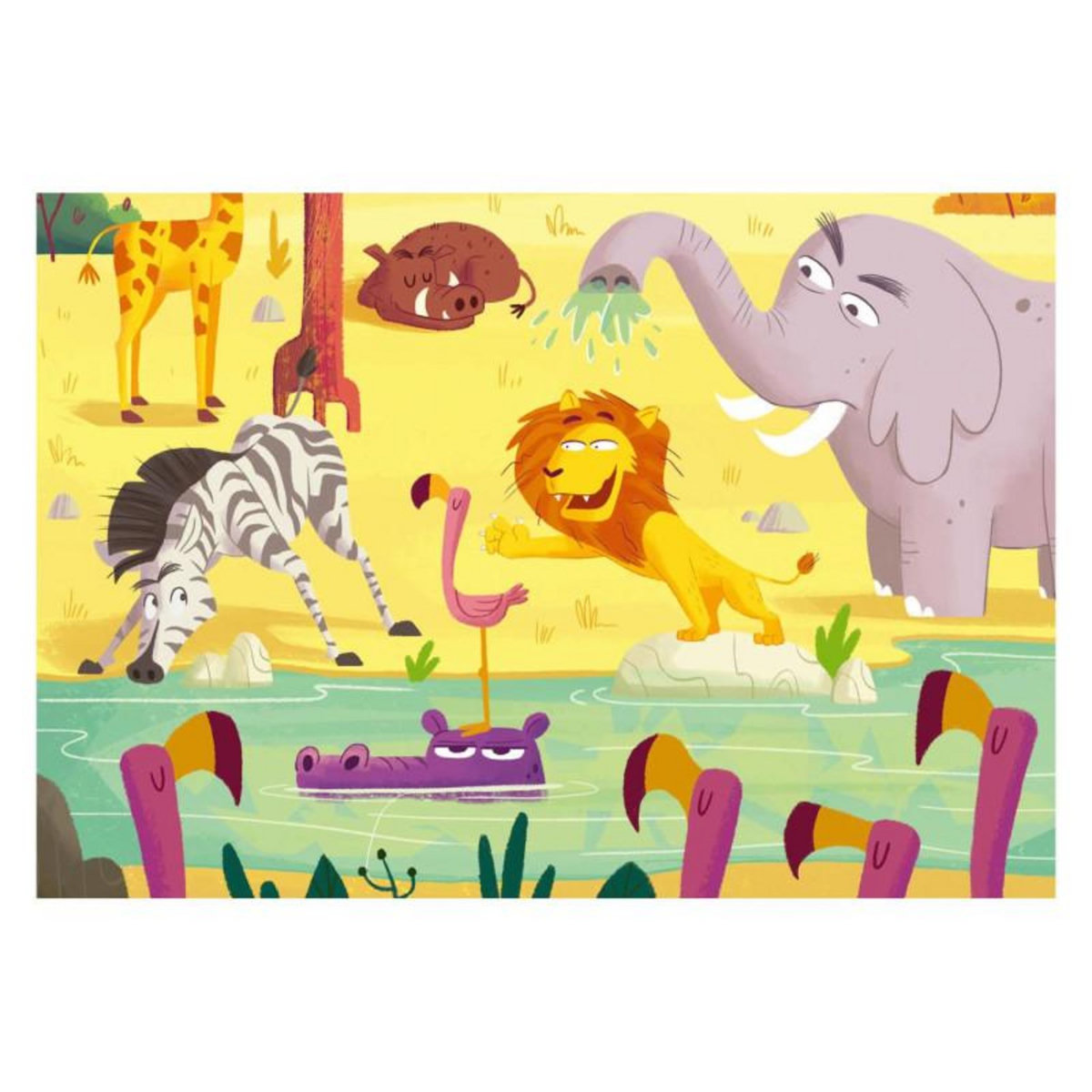 RAVENSBURGER Ravensburger Puzzle & Play - Safari Time, 2x24st. 55944