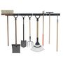 Voir la diapositive 4 : VIDAXL Supports muraux pour outils de jardin 4 pcs noir acier
