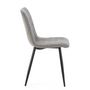 Voir la diapositive 2 : VS VENTA-STOCK Pack 4 chaises Abril recouvertes de tissu gris