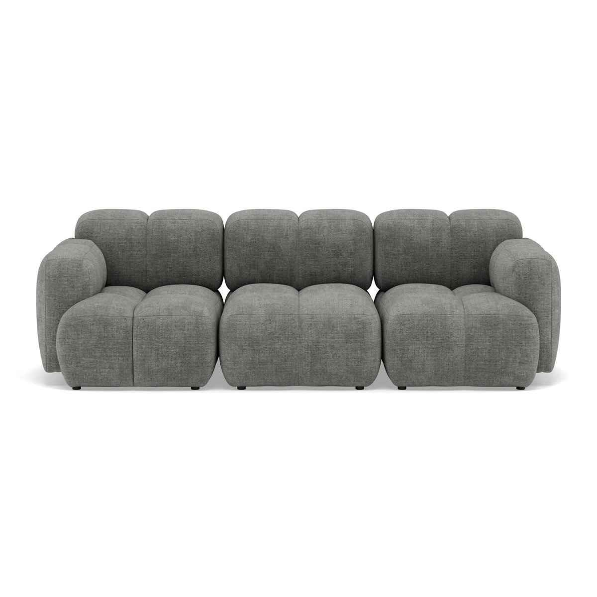 LISA DESIGN Grace - canapé modulable 3 places en velours texturé
