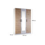 Voir la diapositive 4 : BEST MOBILIER Hayato - armoire - effet bois et blanc - 135 cm
