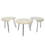 Voir la diapositive 3 : Paris Prix Lot de 3 Tables d'Appoint  Idéal  45cm Beige & Blanc
