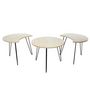 Voir la diapositive 3 : Paris Prix Lot de 3 Tables d'Appoint  Idéal  45cm Beige & Blanc