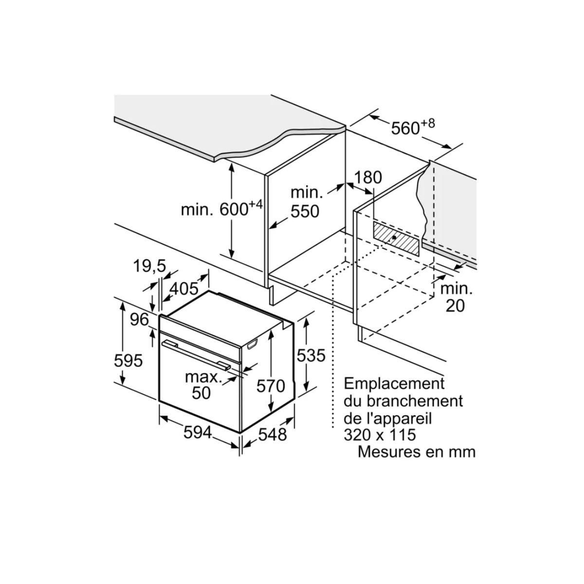 Siemens Four intégrable multifonction 71l 60cm inox - HB557GBS3F