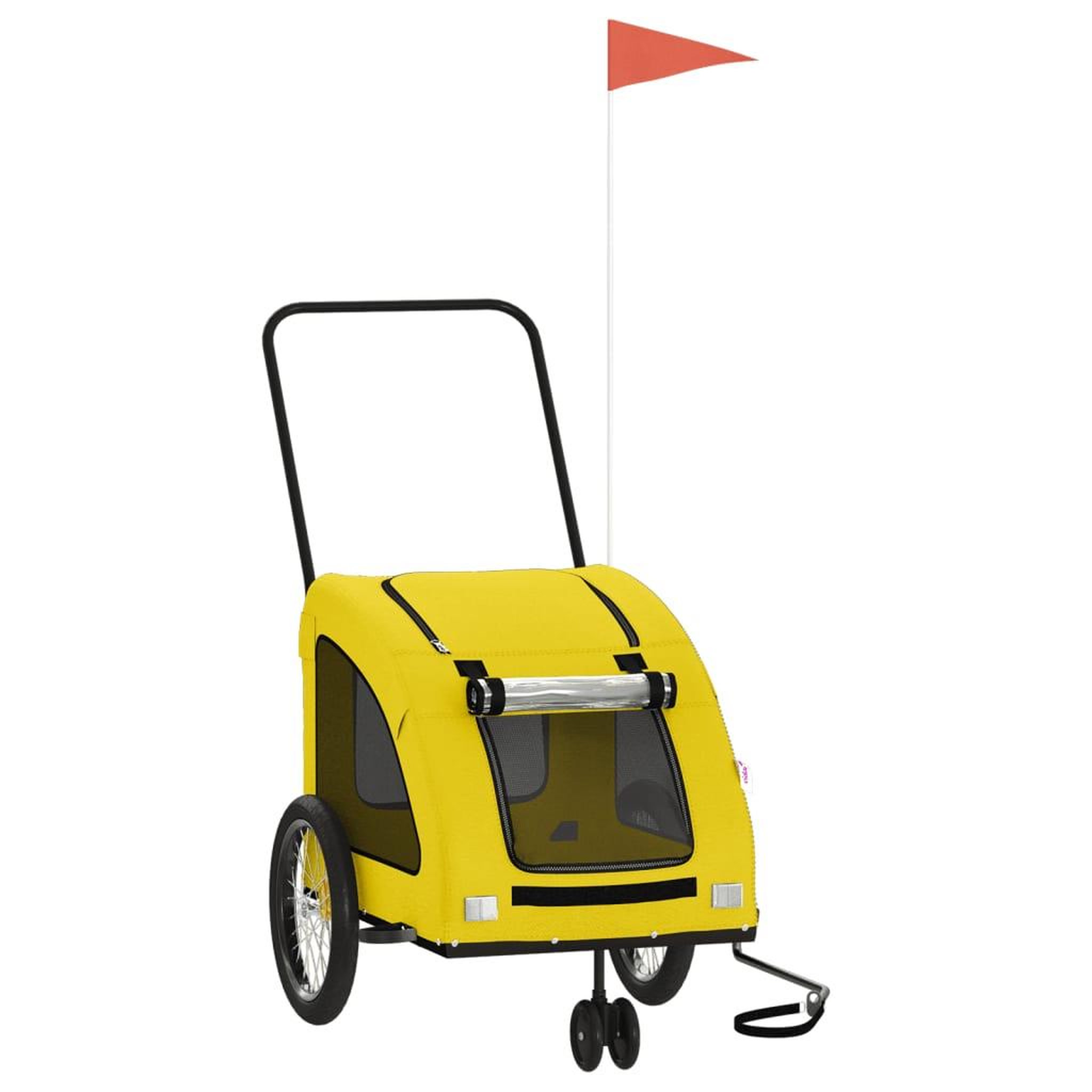 Voir la diapositive 2 : VIDAXL Remorque de velo pour animaux de compagnie jaune