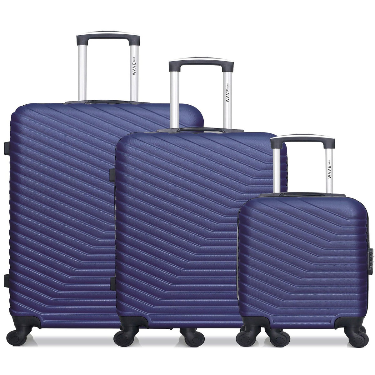 WAVE PARIS WAVE PARIS - Lot de 3 - Valise Grand format, valise weekend et valise cabine XXS LENA