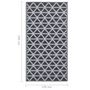 Voir la diapositive 6 : VIDAXL Tapis d'exterieur ARAKIL noir 120x180 cm PP