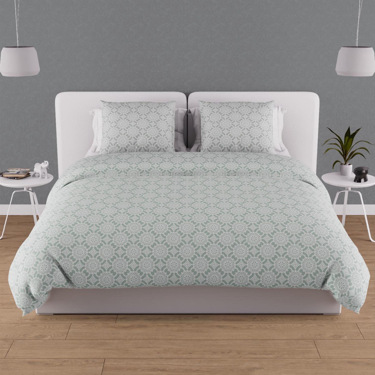 SOLEIL D'OCRE Parure housse de couette coton 57 fils ESMERALDA, par Soleil d'ocre