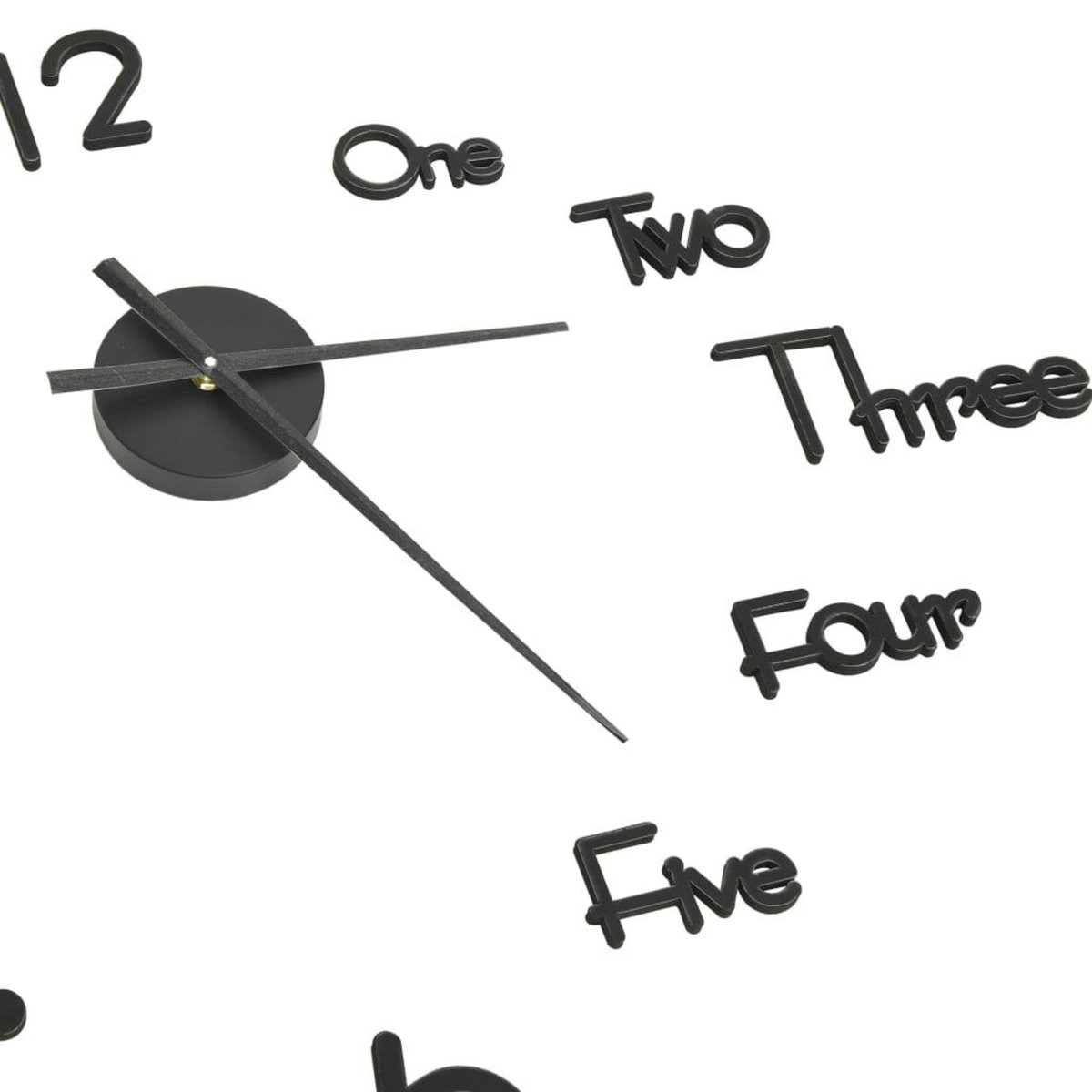 VIDAXL Horloge murale 3D Design moderne Noir 100 cm XXL