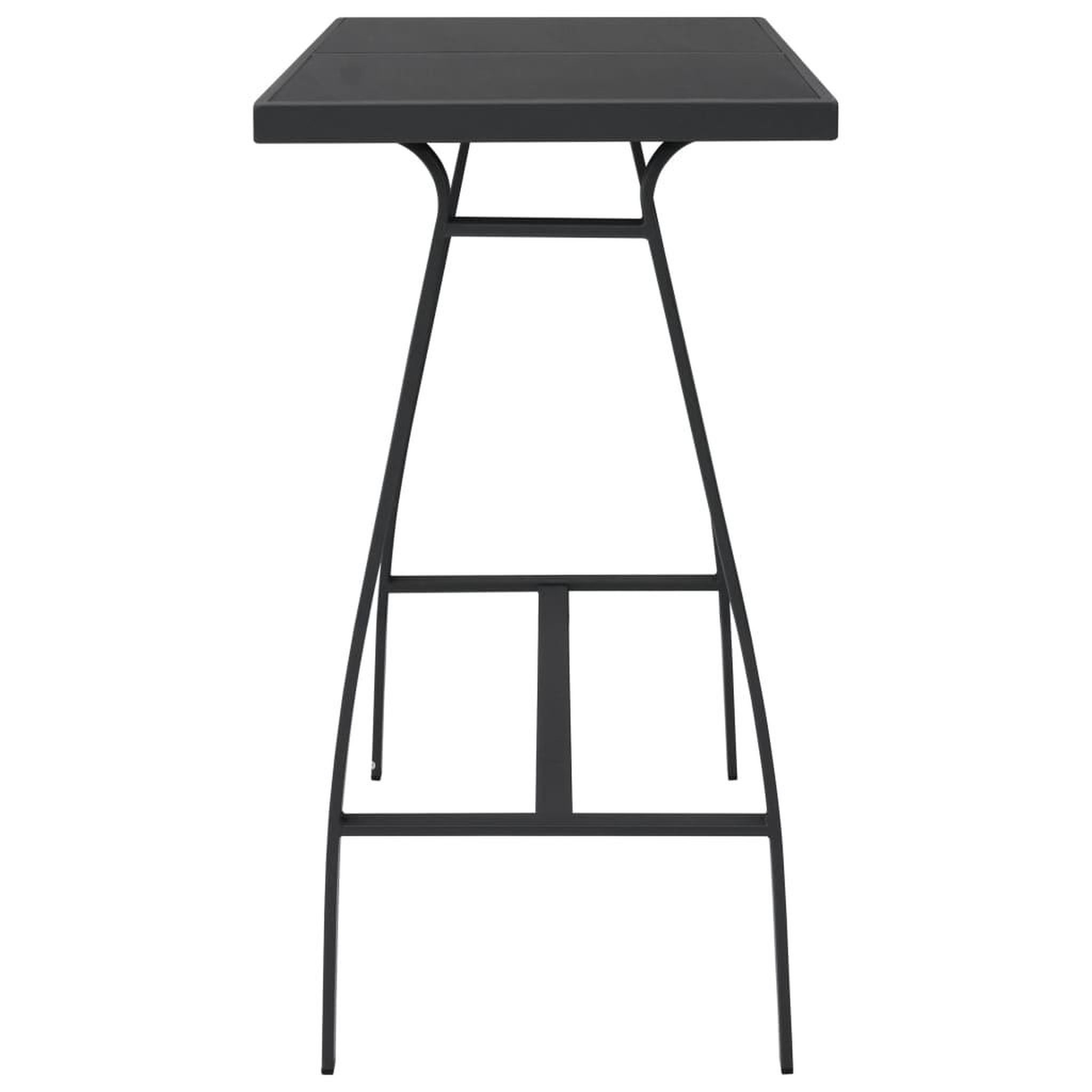 Voir la diapositive 3 : VIDAXL Table de bar de jardin Noir 110x60x110 cm Verre trempe