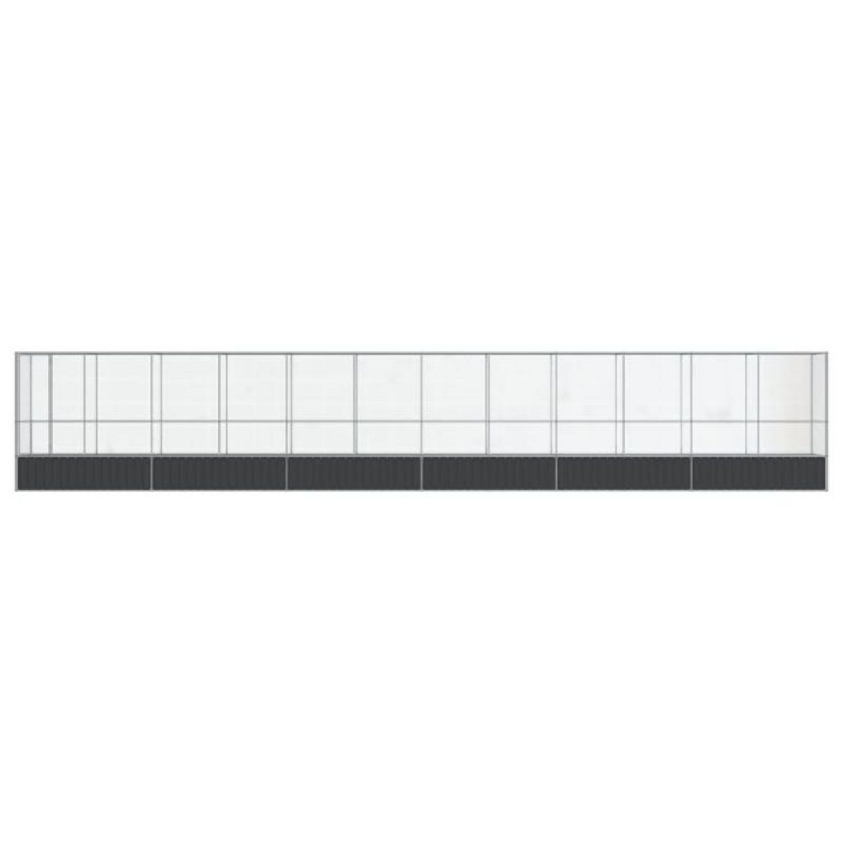 VIDAXL Volière avec extension argenté 1250,5x107x212 cm acier