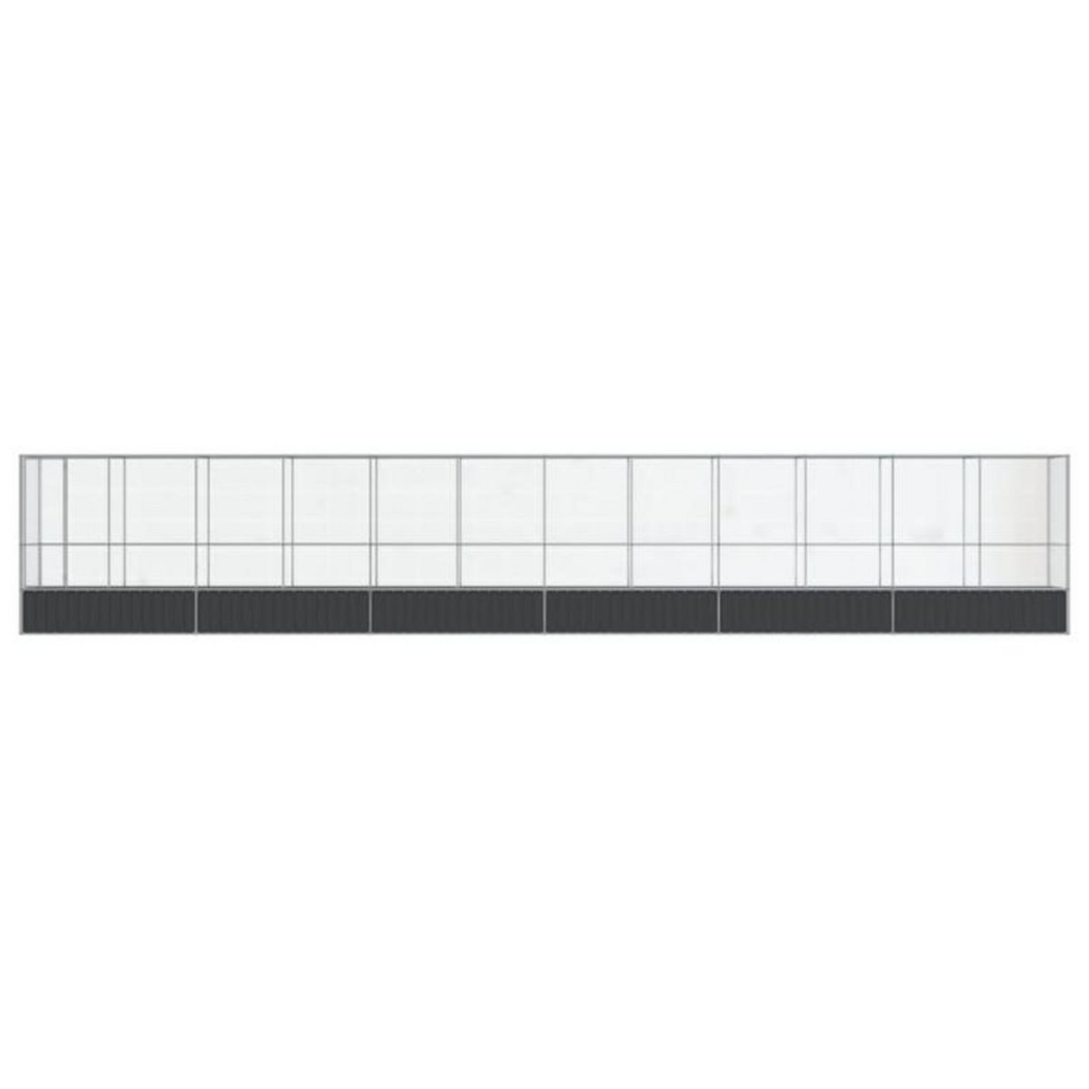VIDAXL Volière avec extension argenté 1250,5x107x212 cm acier