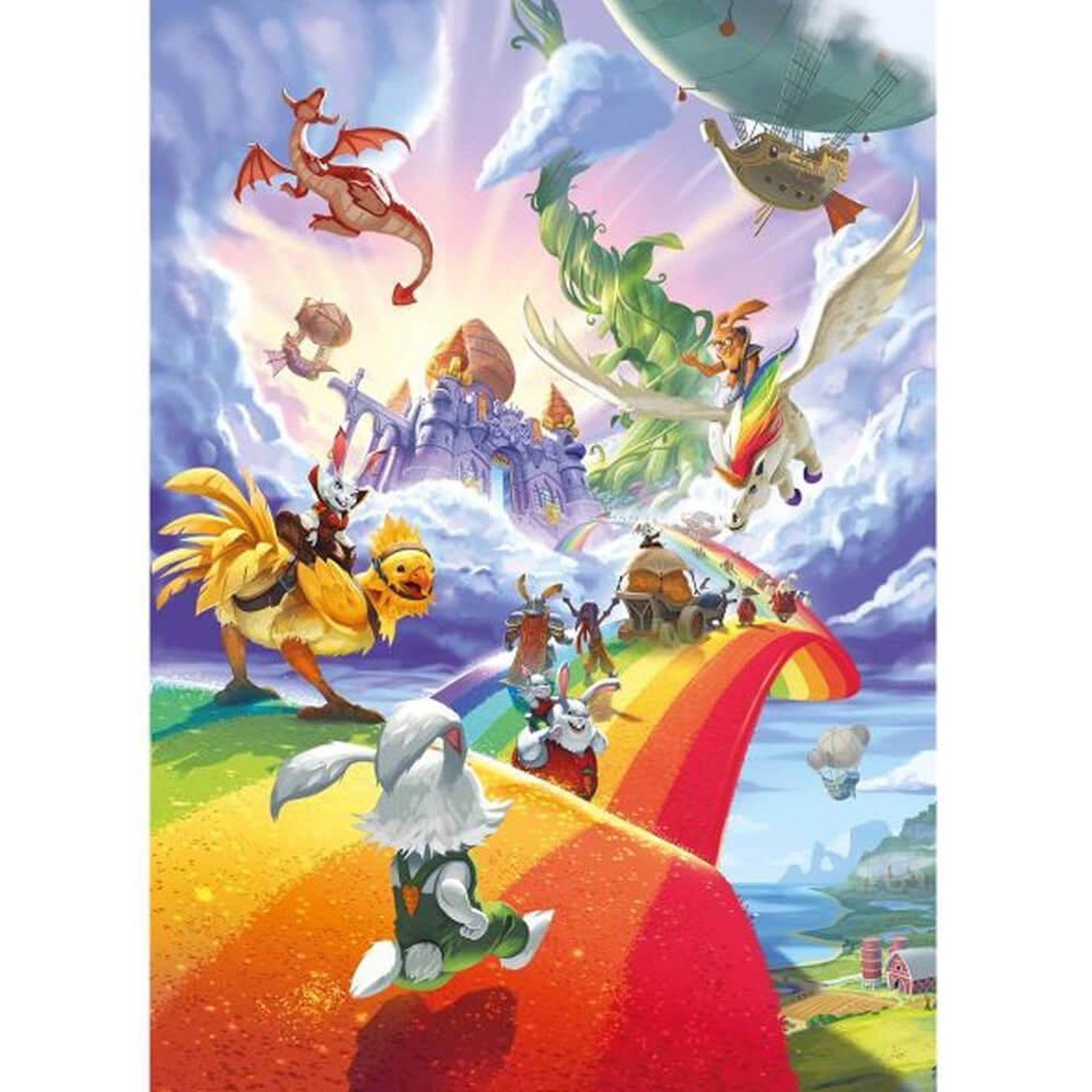 Voir la diapositive 2 : Iello Puzzle 1000 pièces – Bunny Kingdom in the Sky – Puzzle Twist – Iello