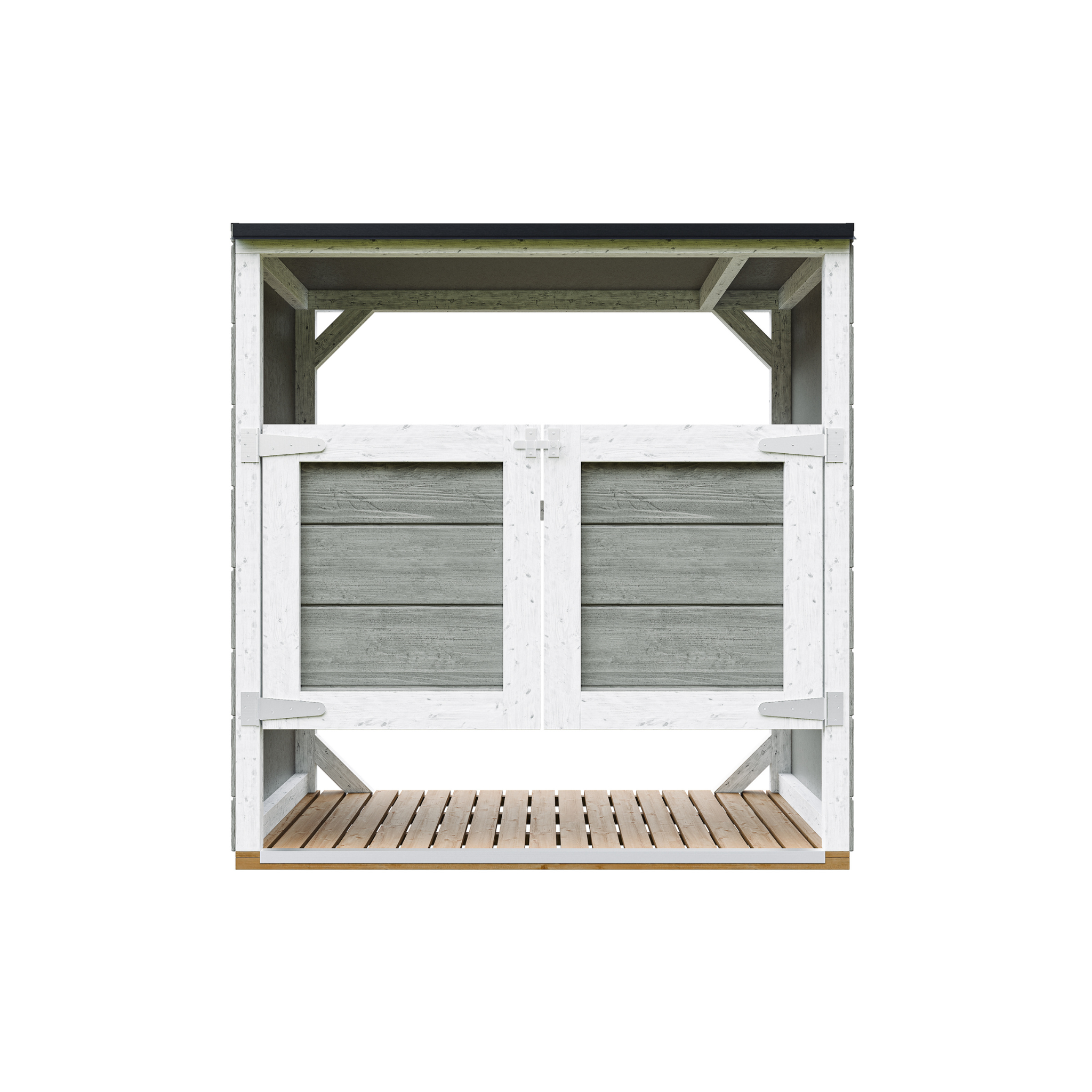 Voir la diapositive 2 : TIMBELA Abri de jardin pour poubelles, Cache poubelle extérieur 2x240L M980A