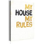 Paris Prix Tableau Imprimé  Ma Maison : My House, My Rules. Coloris disponibles : Multicolore