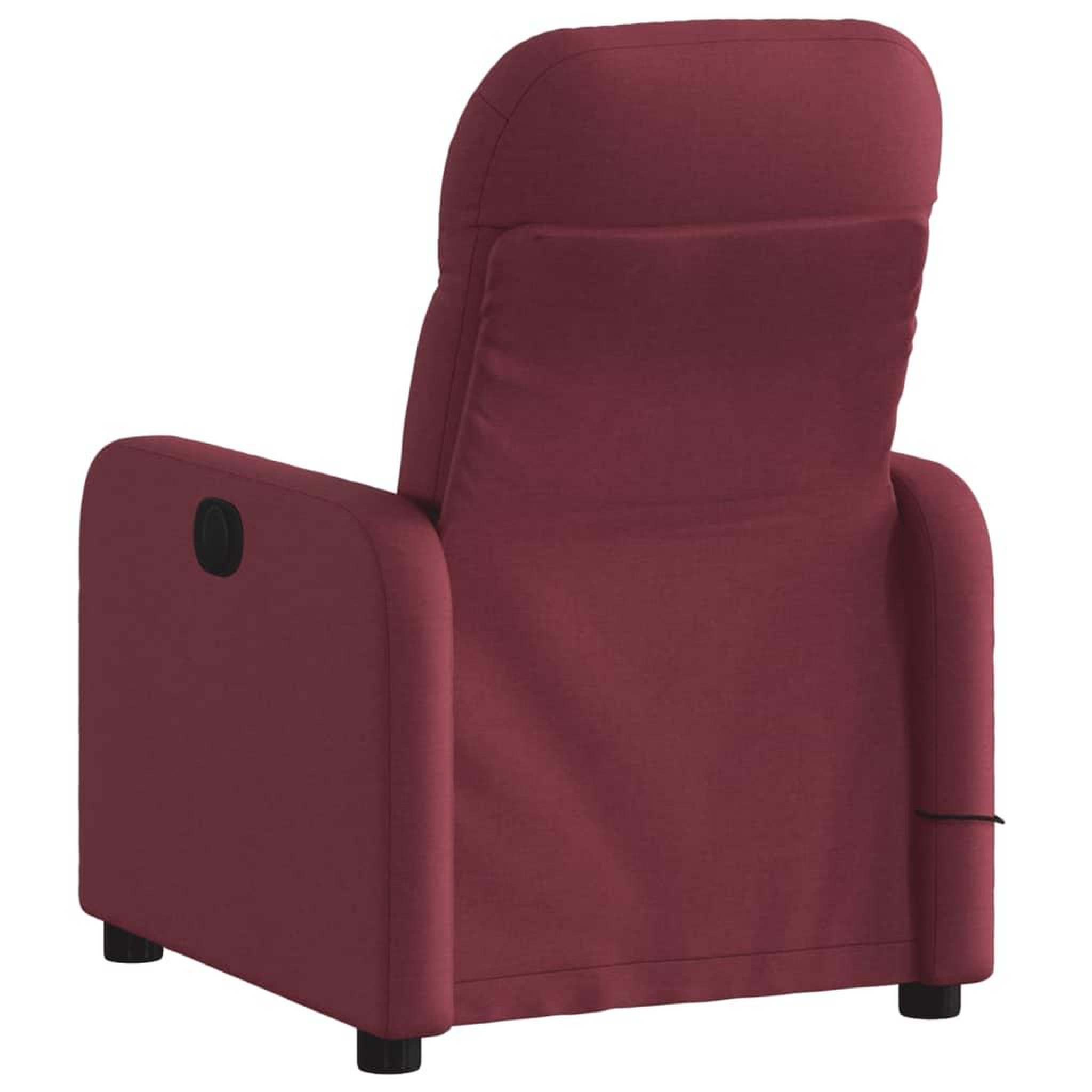 Voir la diapositive 4 : VIDAXL Fauteuil de massage inclinable Rouge bordeaux Tissu