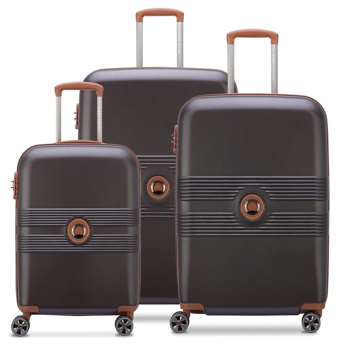 Delsey Lot 3 valises rigides Flanerie Se dont 1 cabine Polycarbonate TSA