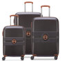 Voir la diapositive 1 : Delsey Lot 3 valises rigides Flanerie Se dont 1 cabine Polycarbonate TSA