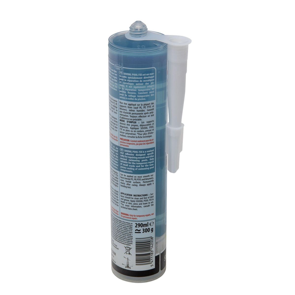 Soudal Cartouche mastic colle spécial piscine 290ml