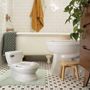 Voir la diapositive 3 : MARKET24 INGENUITY Mini Toilette enfant avec Réducteur de Toilette inclus, Chasse d'eau musicale et rangement lingette intégré blanc