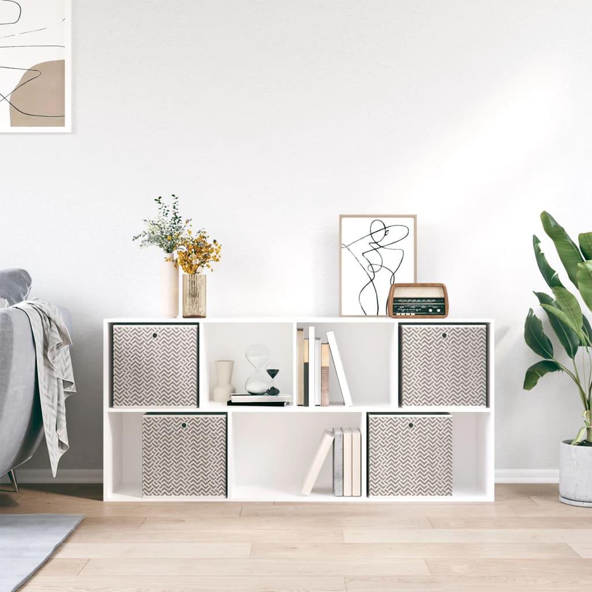 Voir la diapositive 4 : VIDAXL Boîtes de rangement pliables 4 pcs 32x32x32 cm tissu intisse