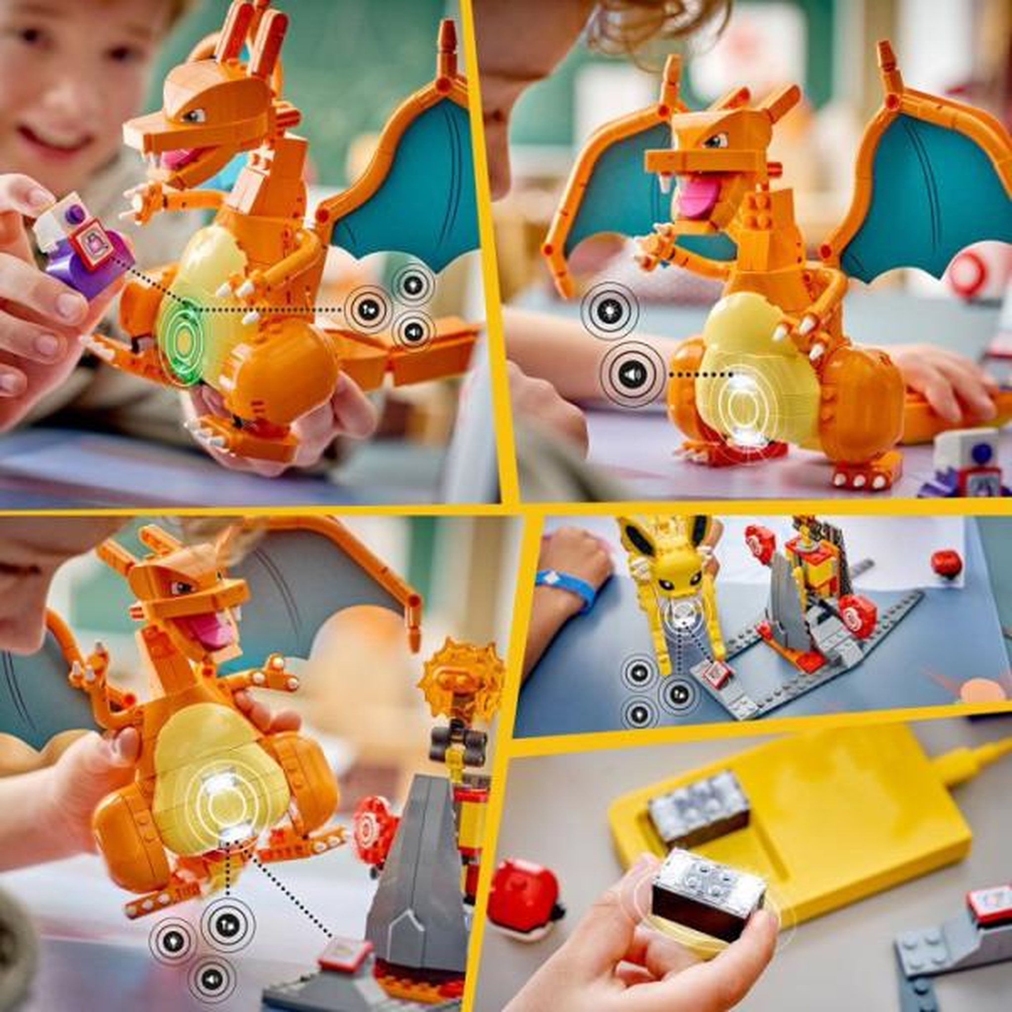 Voir la diapositive 5 : LEGO LEGO Pokémon 72167 - Set de construction Pokémon SMART Play™ - Dracaufeu et Voltali, Combat Ultime - Set Tout-en-un - Des 8