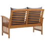 Voir la diapositive 4 : VIDAXL Banc de jardin avec coussins 119 cm Bois solide d'acacia