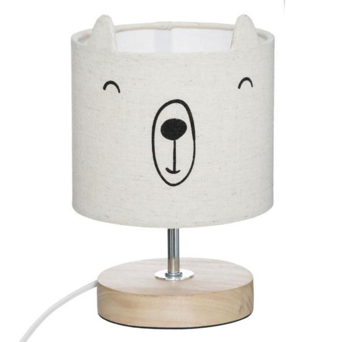 Atmosphera Kids Lampe à Poser Déco  Ourson  21cm Blanc