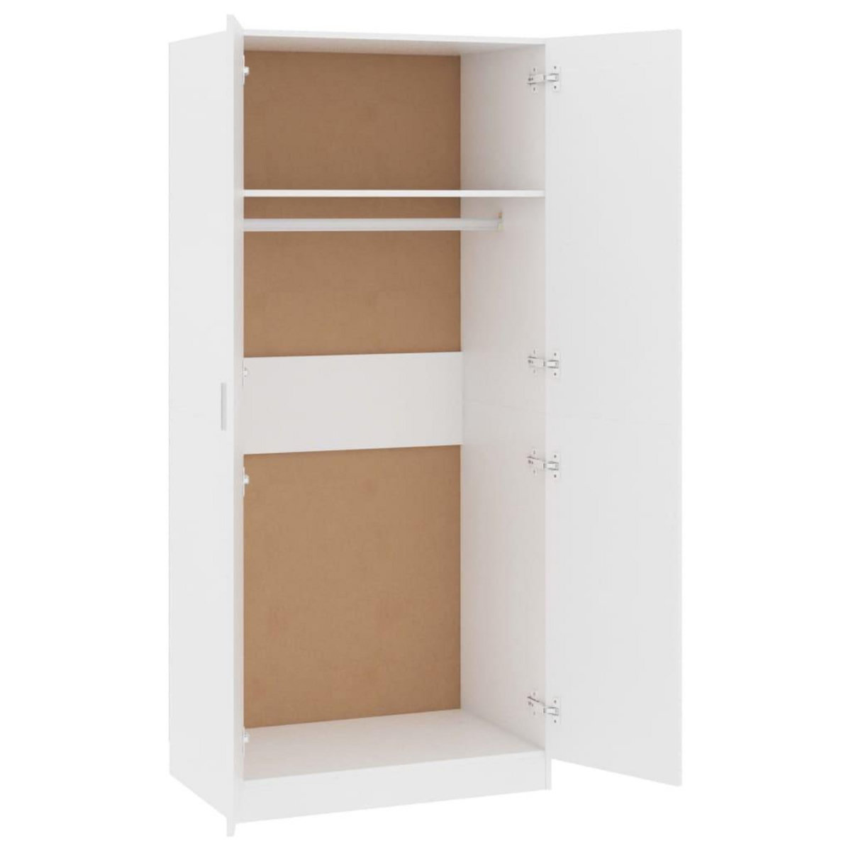 VIDAXL Garde-robe Blanc 80x52x180 cm Bois d'ingenierie