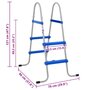 Voir la diapositive 6 : VIDAXL Echelle de piscine pour piscine hors sol 84 cm acier plastique