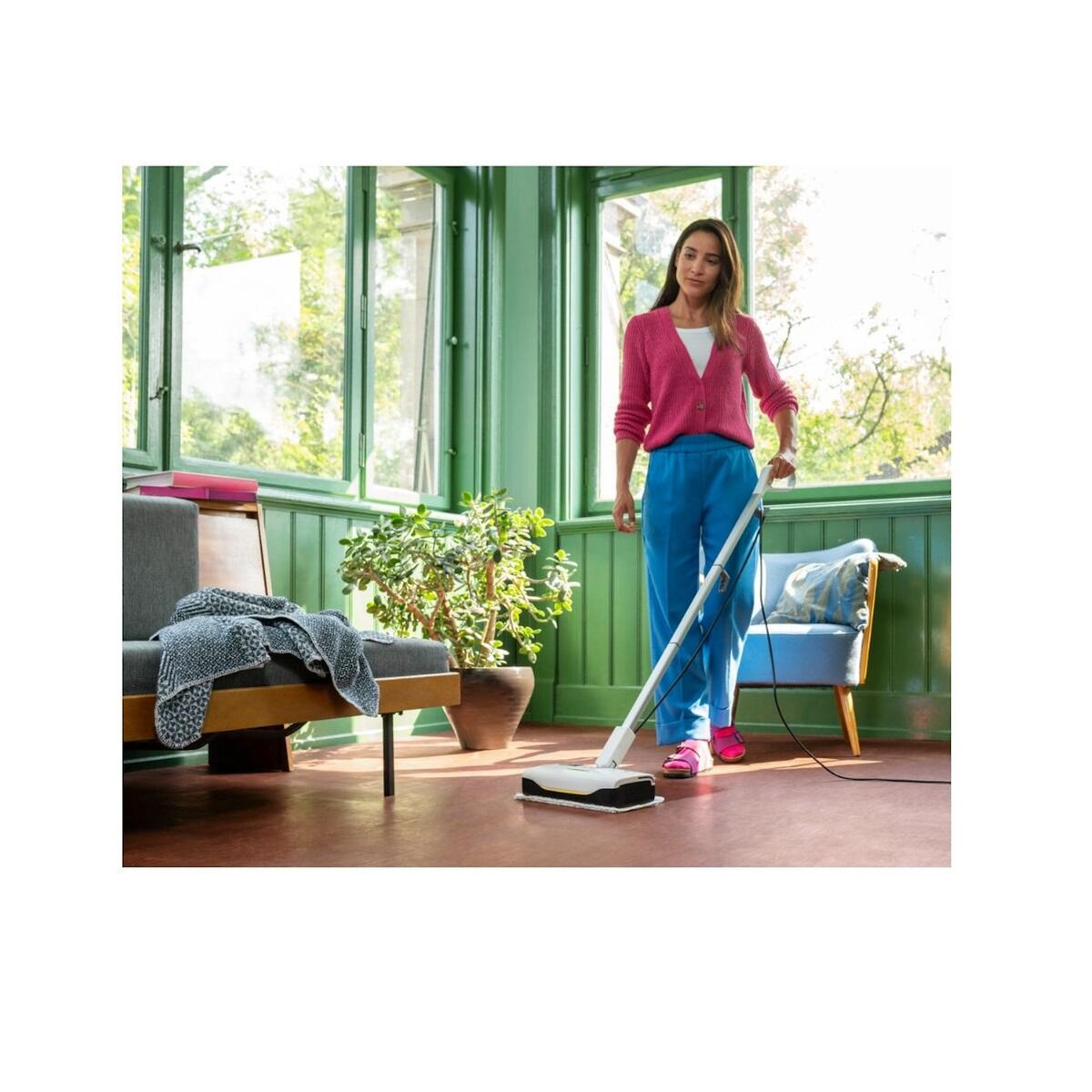 KARCHER Nettoyeur balai vapeur 1300w blanc - SC1UPRIGHTEASYFIXBLANC