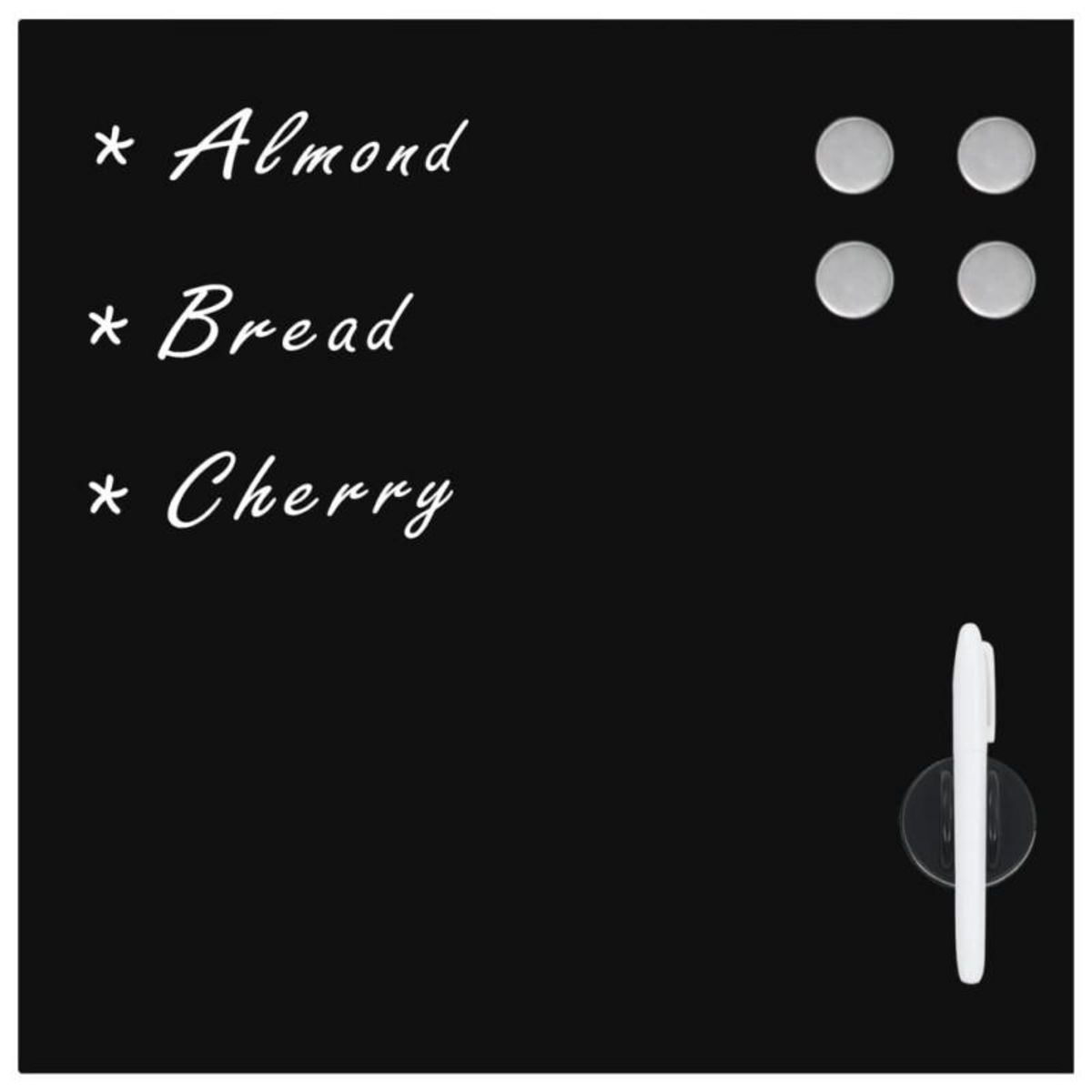 VIDAXL Tableau noir magnétique mural Verre 50x50 cm