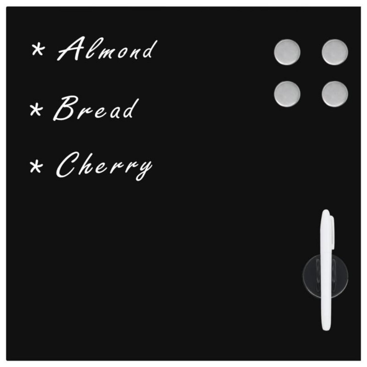 VIDAXL Tableau noir magnétique mural Verre 50x50 cm