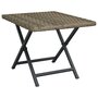 VIDAXL Table pliable gris 45x35x32 cm resine tressee